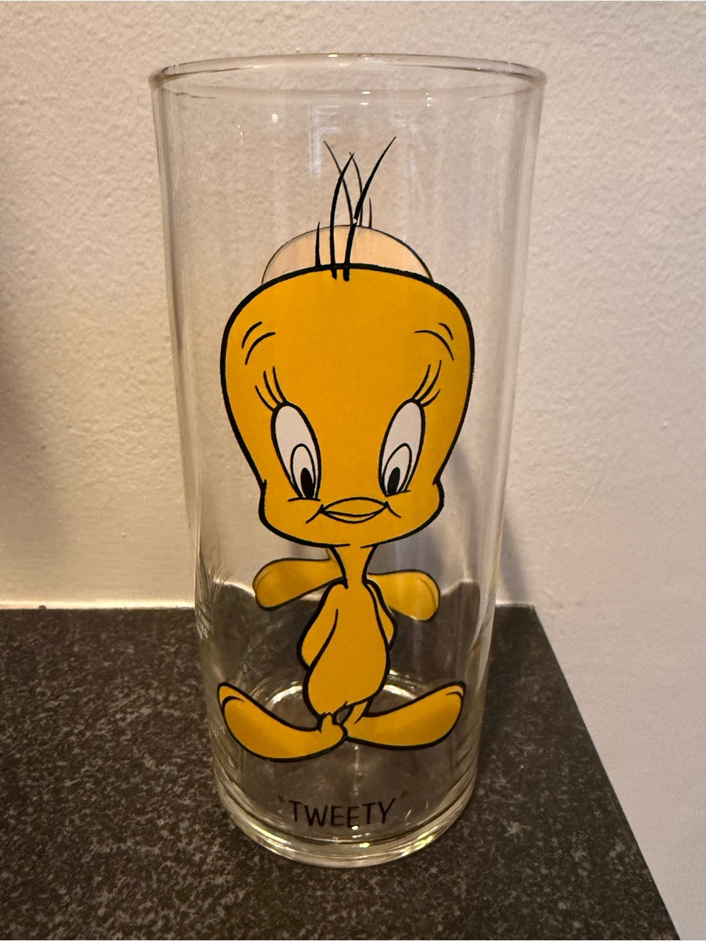 Tweety Bird 1973 Pepsi Collector Series Glass Looney Tunes Warner Bros Vintage
